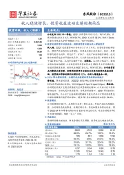 收入稳健增长，投资收益波动业绩短期承压