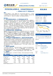 晨鸣纸业2022年一季度报告点评：多重因素致业绩承压，利润端有望筑底回升