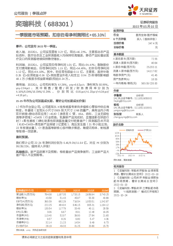 一季报超市场预期，扣非归母净利润同比+65.10%！