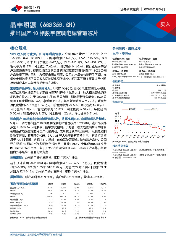 推出国产10相数字控制电源管理芯片