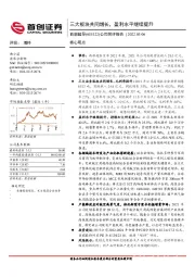 公司简评报告：三大板块共同增长，盈利水平继续提升