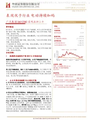 系列点评二十：表现优于行业 电动持续加码