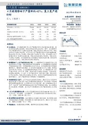 4月疫情影响下产量环比-62%，复工复产进行时