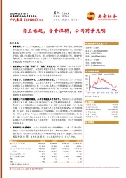 自主崛起，合资深耕，公司前景光明
