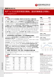 晶盛机电点评:年产16万只石英坩埚项目落地;股份回购彰显公司信心
