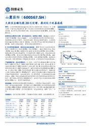 大股东全额包揽20亿定增，盈利处于改善通道