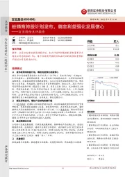 百亚股份点评报告：经销商持股计划发布，绑定利益强化发展信心