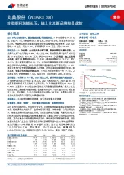 转型期利润端承压，线上化及新品牌初显成效