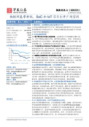 物联网基带新锐，SoC和IoT芯片打开广阔空间