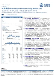 受益磷化工高景气延续,积极推进新能源产业布局