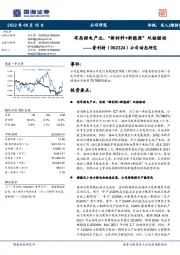 公司动态研究：布局锂电产业，“新材料+新能源”双核驱动