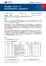 稳步推进新能源投资，加快新能源布局