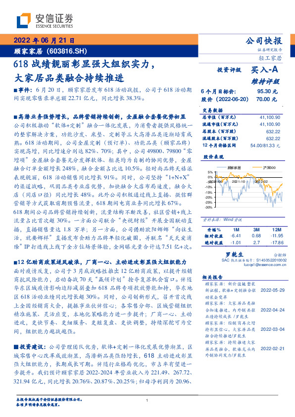 618战绩靓丽彰显强大组织实力，大家居品类融合持续推进