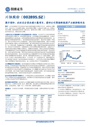 携手国轩、欣旺达合资共建六氟项目,看好公司围绕新能源产业链持续布局