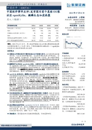 中国软件事件点评:发布国内首个桌面OS根社区openKylin,麒麟生态如虎添翼