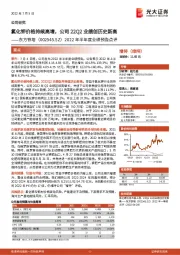 2022年半年度业绩预告点评:2022年半年度业绩预告点评