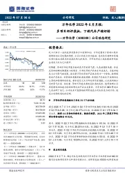 公司动态研究:万华化学2022年6月月报:多项目环评获批,下游汽车产销好转