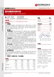 杭州银行22H1业绩快报点评：盈利增速有望夺冠