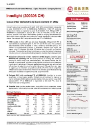 Data center demand to remain resilient in 2H22