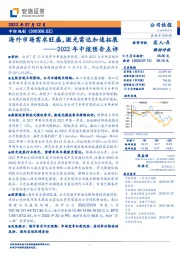 2022年中报预告点评：海外市场需求旺盛，激光雷达加速拓展