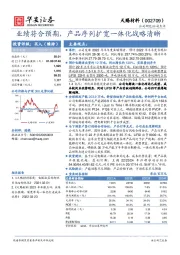 业绩符合预期，产品序列扩宽一体化战略清晰