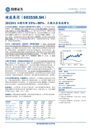 2022H1业绩同增53%~80%，无缝业务高速增长