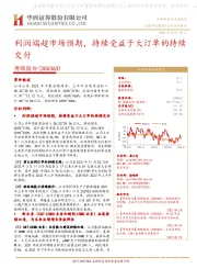 利润端超市场预期,持续受益于大订单的持续交付