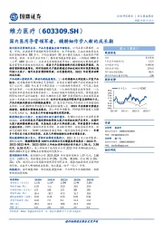 国内医用导管领军者，精耕细作步入新的成长期