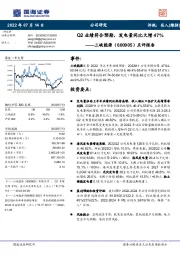 点评报告：Q2业绩符合预期，发电量同比大增47%