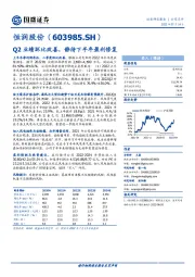 Q2业绩环比改善，静待下半年盈利修复