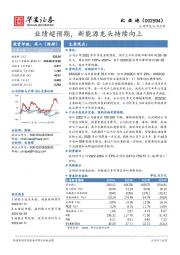 业绩超预期，新能源龙头持续向上