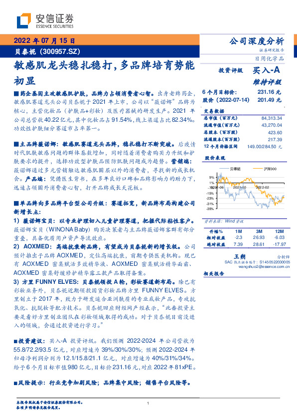 敏感肌龙头稳扎稳打，多品牌培育势能初显