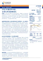 22Q2业绩边际改善，全球化布局持续深化