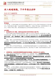 收入略超预期,下半年拐点在即