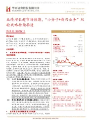 业绩增长超市场预期,“小分子+新兴业务”双轮战略持续推进