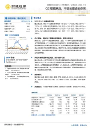 Q2短期承压，不改长期成长空间