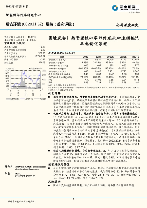 困境反转！热管理核心零部件龙头加速拥抱汽车电动化浪潮