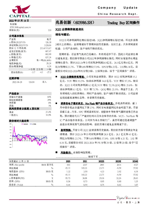 2Q22业绩维持高速成长