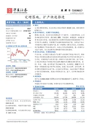 定增落地，扩产快速推进