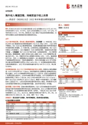 2022年半年度业绩快报点评：海外收入增速回落，持续受益于线上改革