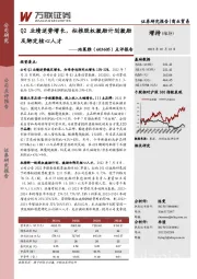 点评报告:Q2业绩逆势增长,拟推股权激励计划激励及绑定核心人才