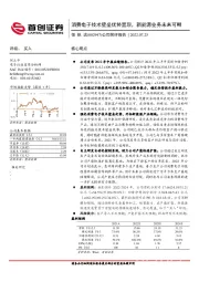 公司简评报告：消费电子技术壁垒优势显现，新能源业务未来可期