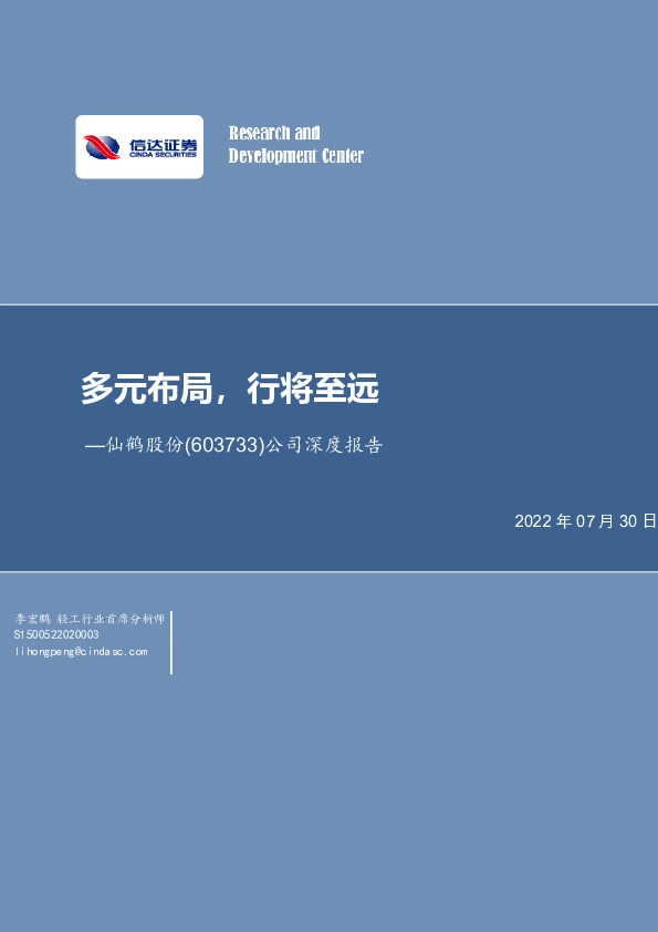 公司深度报告：多元布局，行将至远