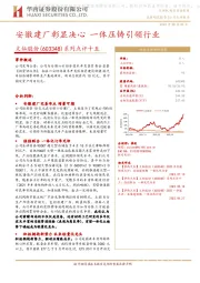 系列点评十五:安徽建厂彰显决心 一体压铸引领行业