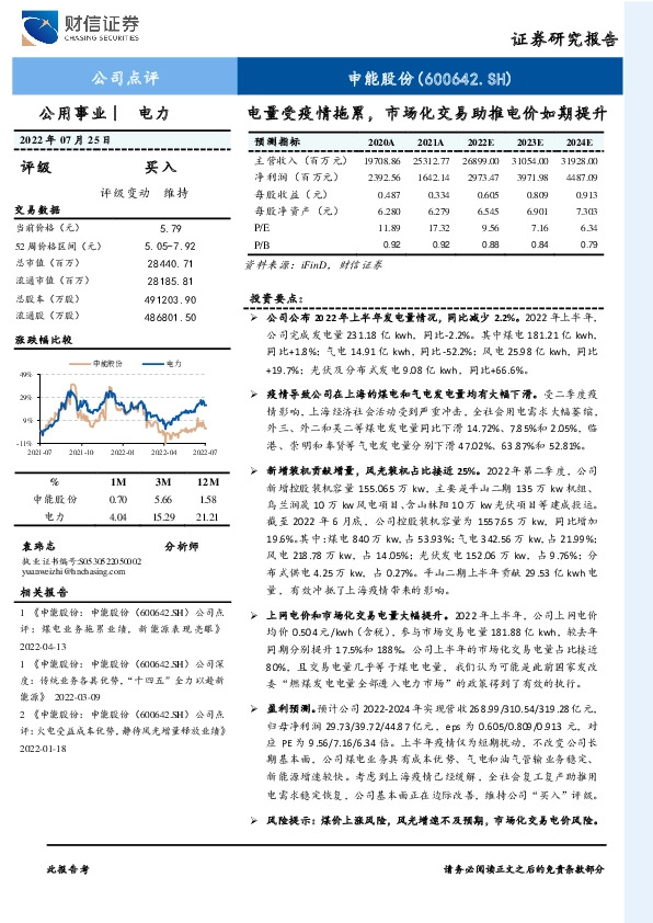电量受疫情拖累，市场化交易助推电价如期提升