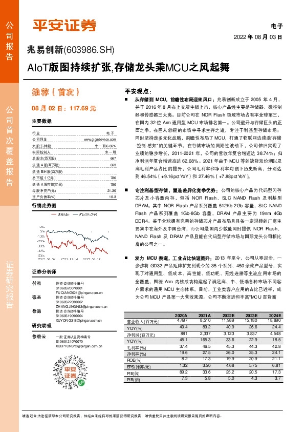 AIoT版图持续扩张，存储龙头乘MCU之风起舞