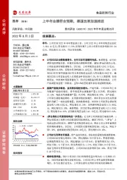 2022年半年度业绩点评:上半年业绩符合预期,渠道改革加速推进