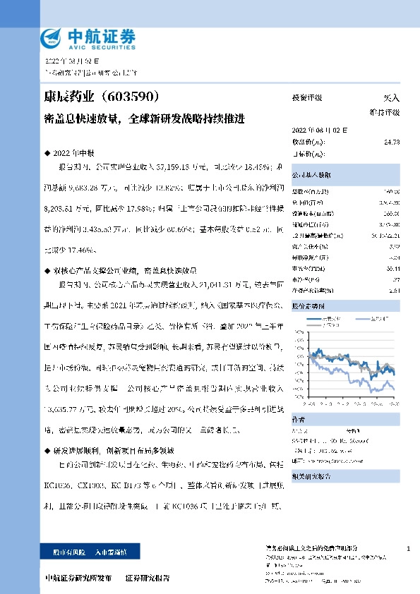 密盖息快速放量，全球新研发战略持续推进