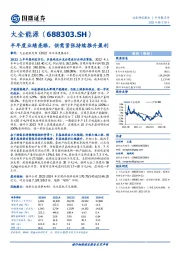 半年度业绩亮眼,供需紧张持续推升盈利