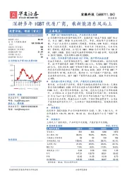 深耕多年IGBT优质厂商，乘新能源东风而上